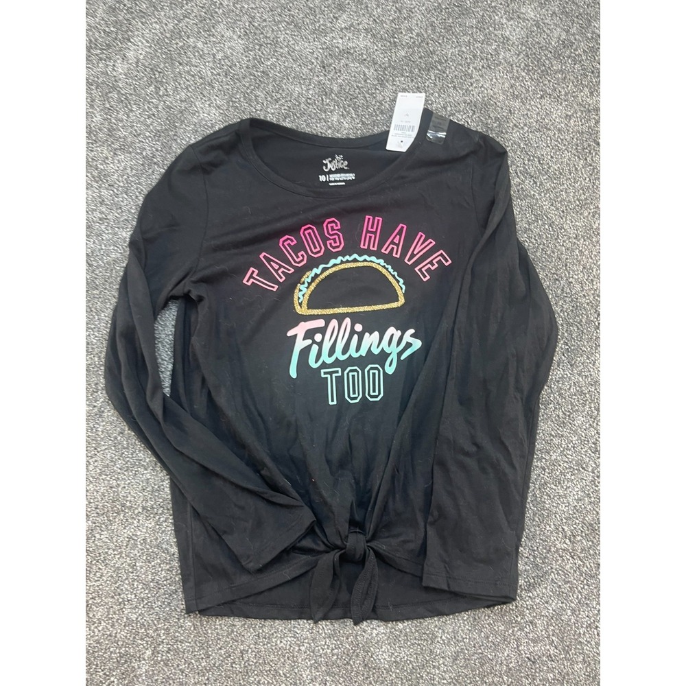 Justice Tacos Have Fillings Too Shirt Size 10 New